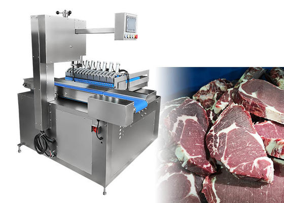 Otomatis Kecepatan Tinggi Daging Double Band Saw Mesin Pemotong Dengan Antarmuka Pengguna Cerdas