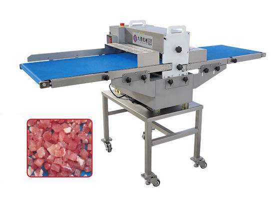 500 KG/H Industri Daging segar Ayam Hati Cube Dicer Mesin pemotong dengan conveyor