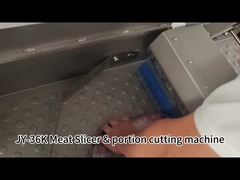 JY-36K Slicer Daging Horisontal dengan Outfeed Conveyor Belt untuk Slicing Frozen Beef Pork